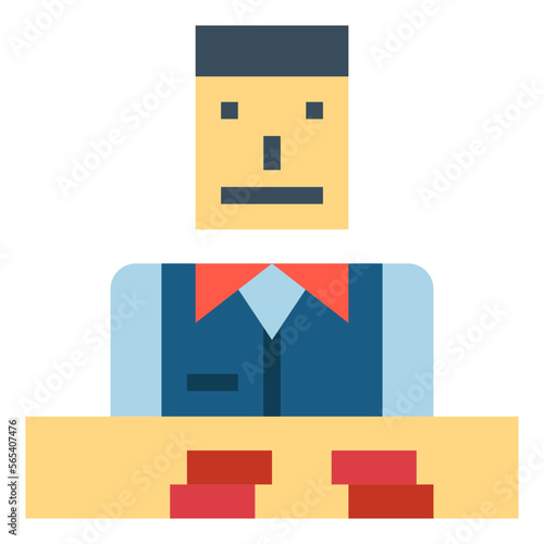 croupier flat icon style