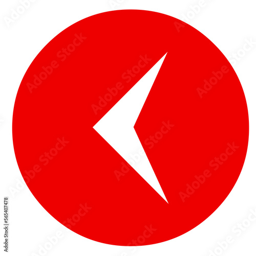 Pointer Arrow Sign Icon on Transparent Background