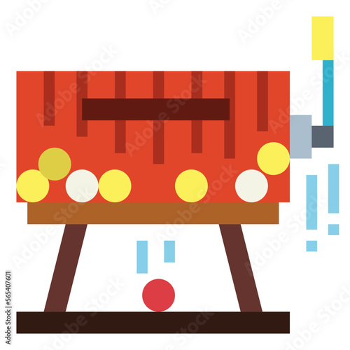 raffle flat icon style