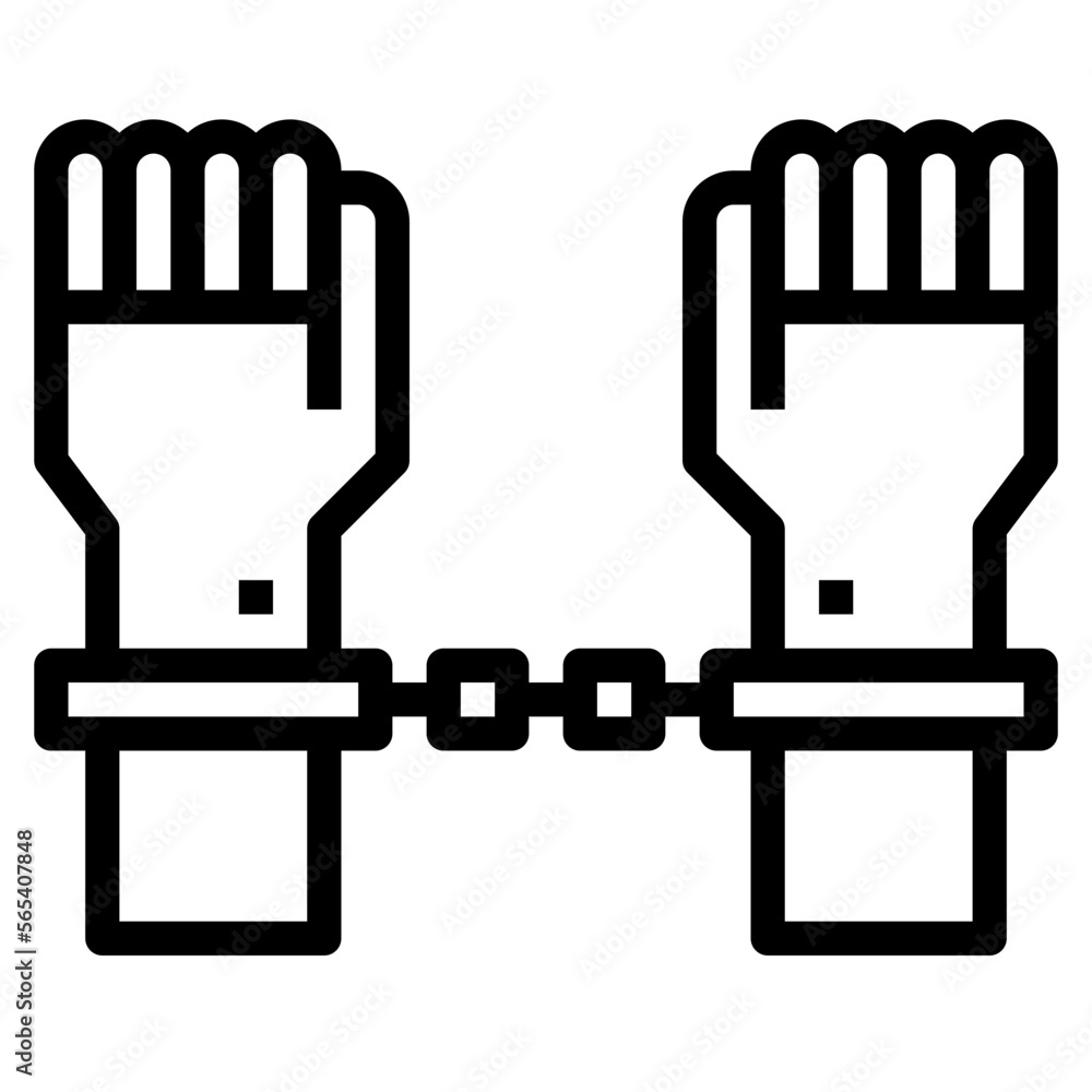 arrest line icon style arrest line icon style