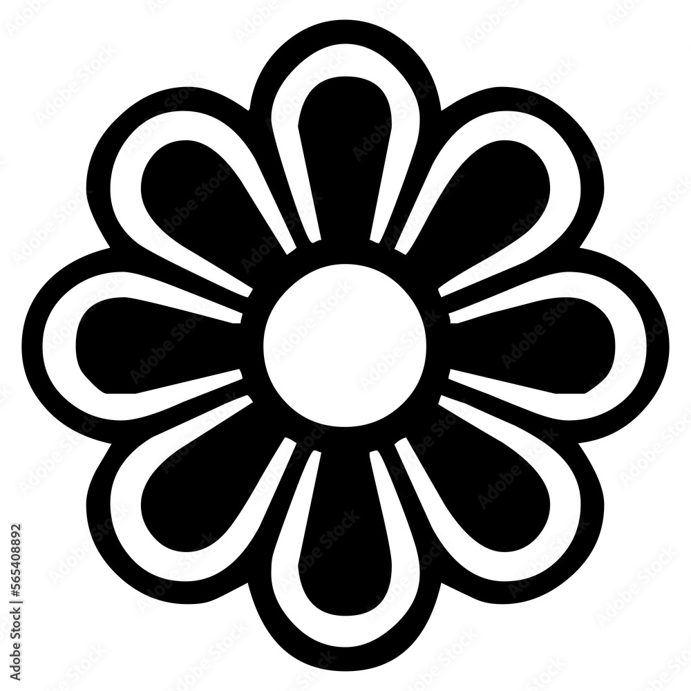 Flower Shape on Transparent Background Flower Shape on Transparent Background