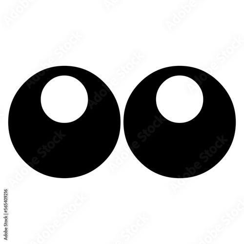 Googly Cartoon Eyes on Transparent Background