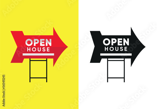 Best House Yard Sign Illustration Vector Clip Art Design With Colorful Yard Sign.Creative Simple Hi-Quality Premium Vector. With Free Concept