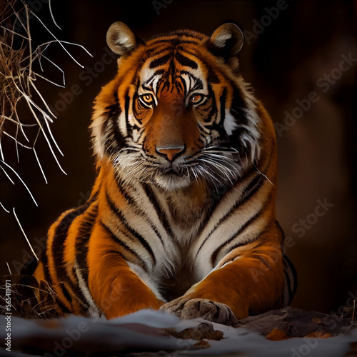 portrait of a tiger  generative ai