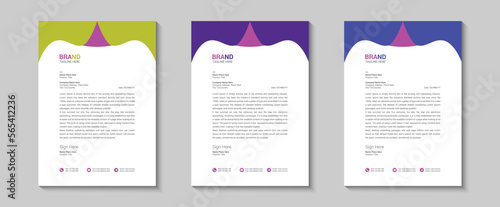 Modern and clean business letterhead design
