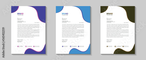 Vector creative and clean business letterhead design template