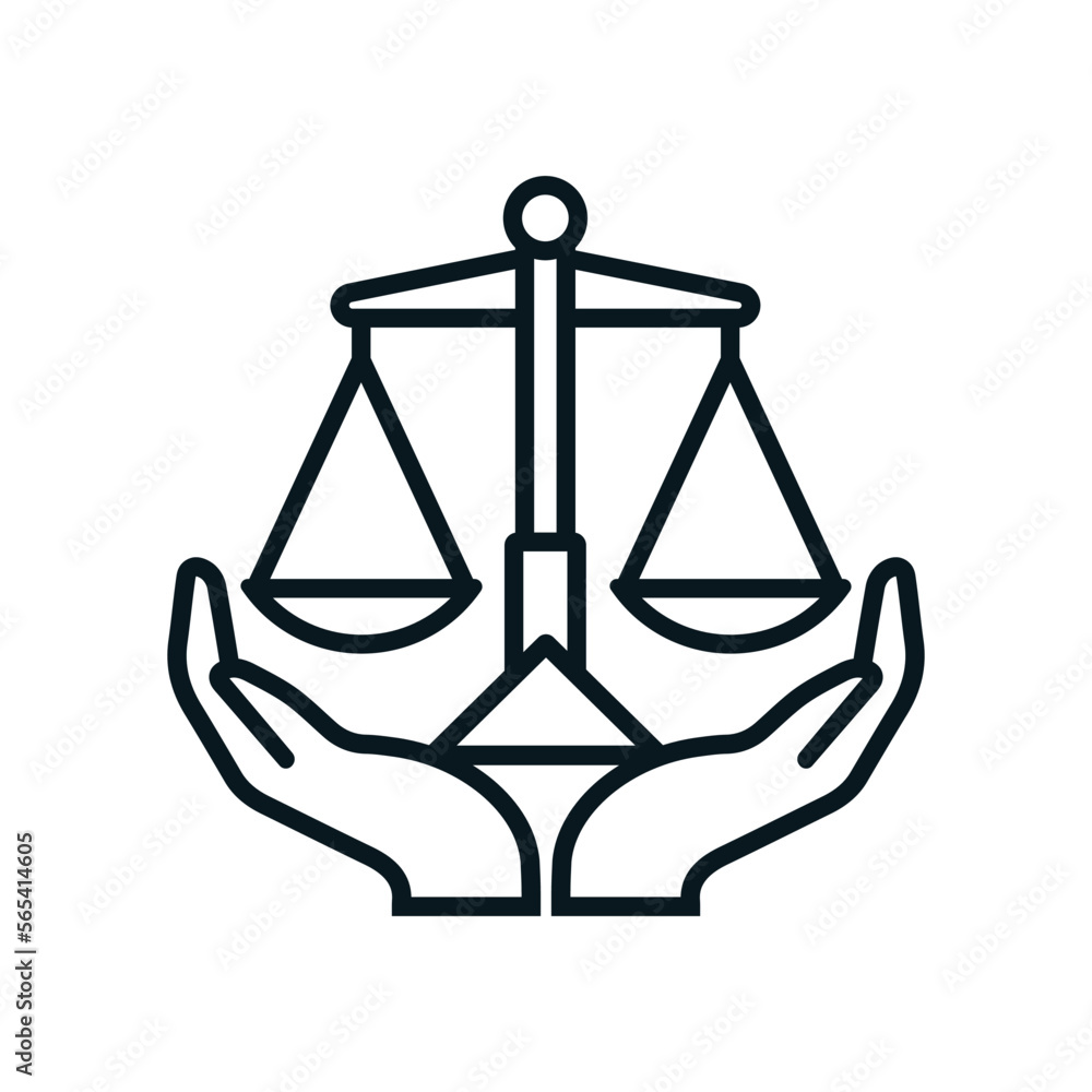 scales of justice scales line art and minimalist icon vector. lawyer service logo icon. scales of justice scales line art and minimalist icon vector. lawyer service logo icon.