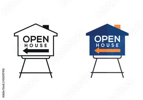 House For Sale, Best House Yard Sign Illustration Vector Clip Art Design With Colorful Yard Sign.Creative Simple Hi-Quality Premium Vector. With Minimal Simple Design Free Concept