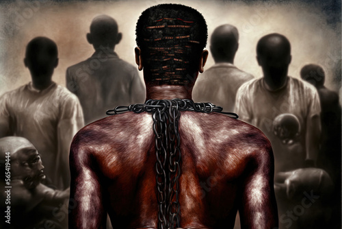 International Day of Remembrance of the Victims of Slavery and the Transatlantic Slave Trade illustration generative ai