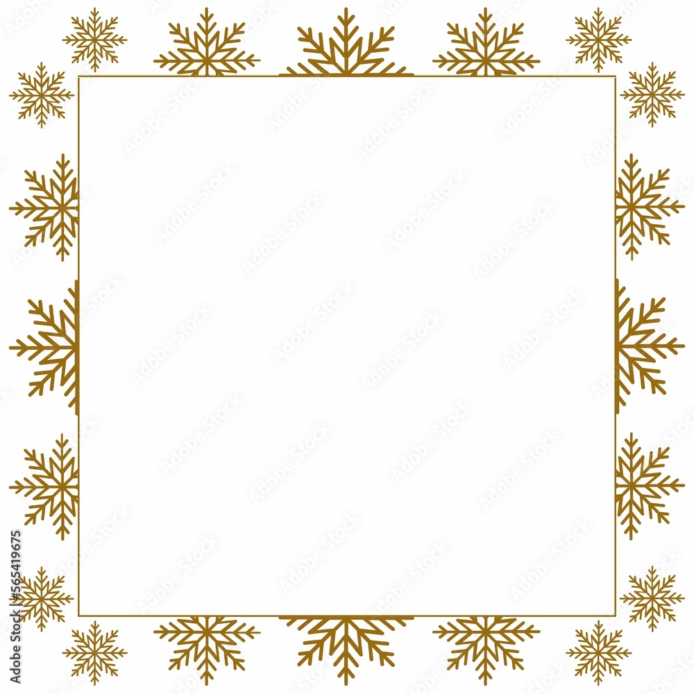 Simple and floral frame and square border Simple and floral frame and square border