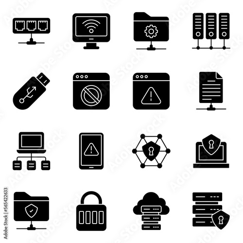 Pack of Data Solid Icons 

