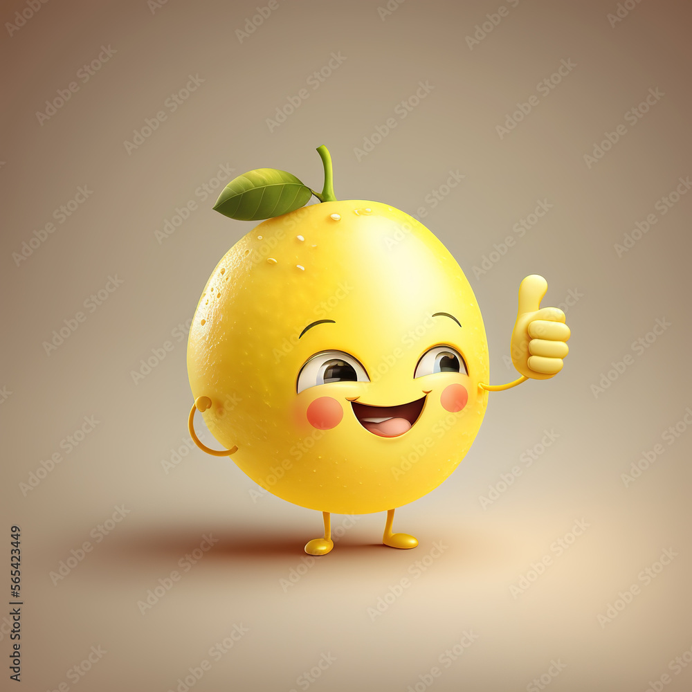A baby lemon character A baby lemon character
