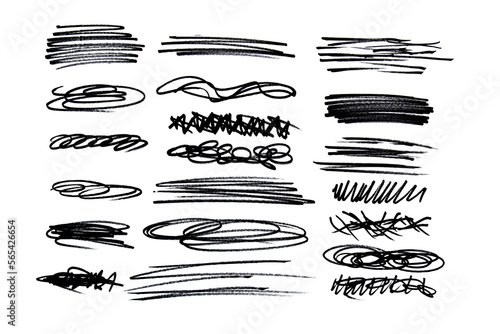 Wallpaper Mural Hand-drawn with a doodle marker on a white isolated background. Torontodigital.ca