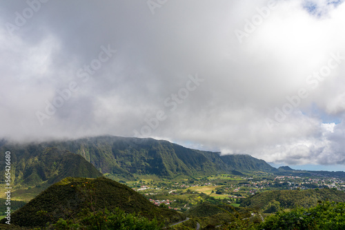 View to La Plaine des Palmistes from Bellevue pass - Reunion Island