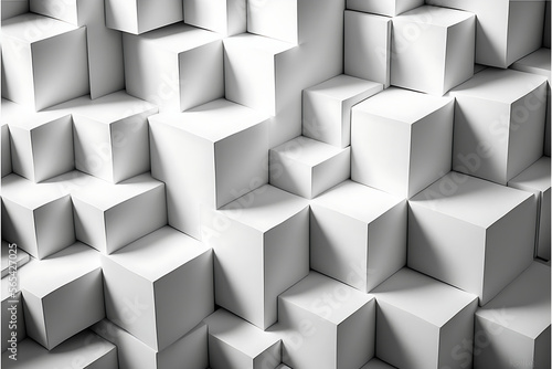 texture Random shifted white cube boxes block background wallpaper banner with copy space texture hd ultra definition