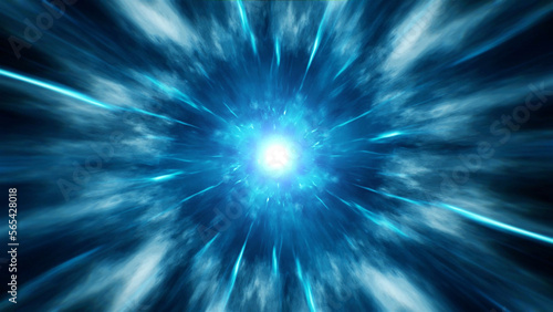 Glowing Blue Cold Energy Burst Effect