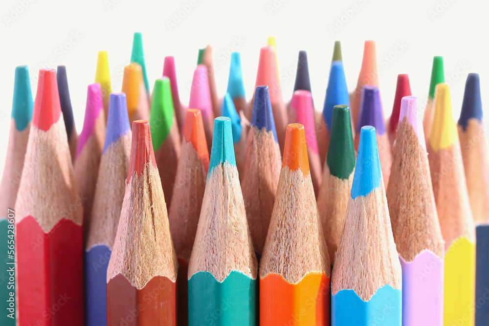 Collection of colour pencils. Shallow depth of field. Collection of colour pencils. Shallow depth of field.