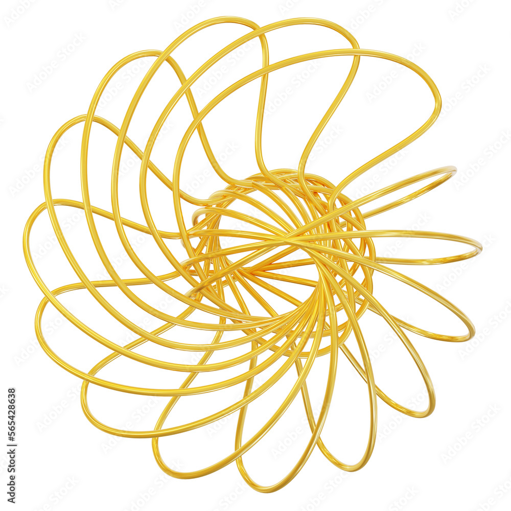Gold flower shape Spirograph icon. 3d rendering. Gold flower shape Spirograph icon. 3d rendering.