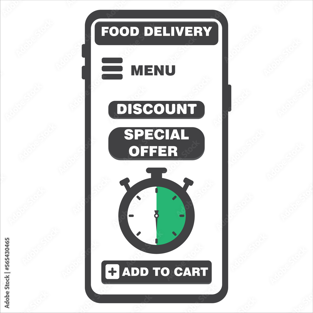 Grocery delivery app vector, illustration Grocery delivery app vector, illustration