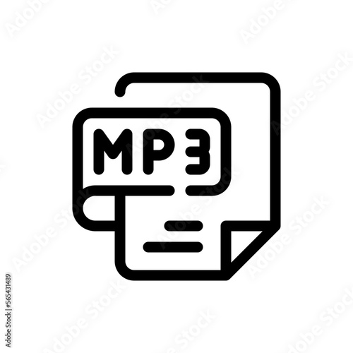 mp3 file line icon