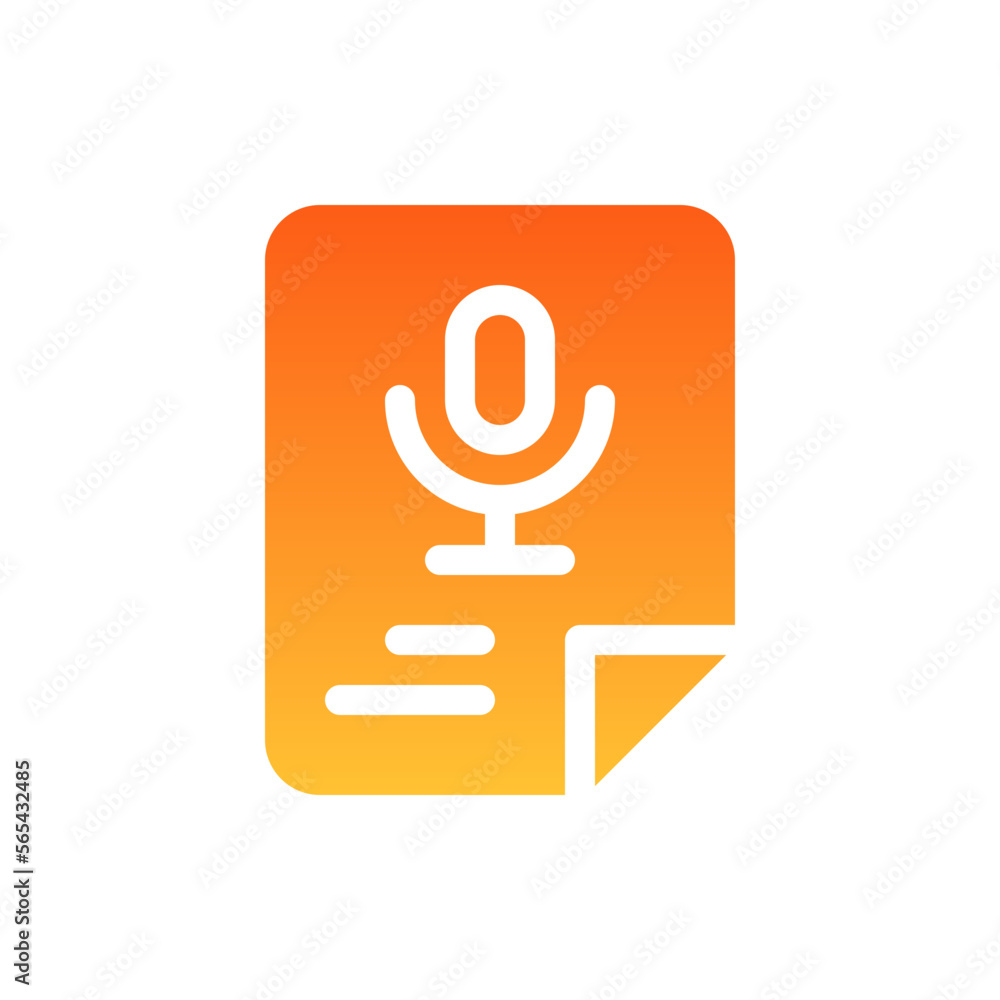sound flat gradient icon sound flat gradient icon