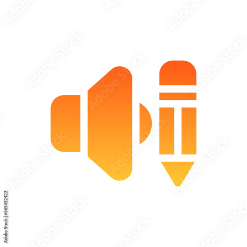edit flat gradient icon
