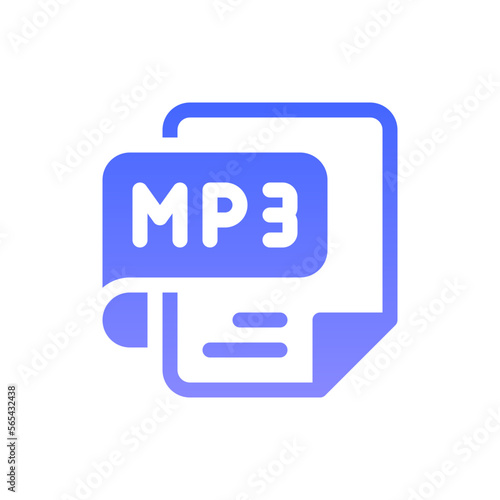 mp3 file flat gradient icon