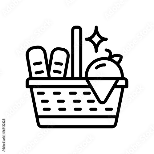 picnic basket icon for your website, mobile, presentation, and logo design.