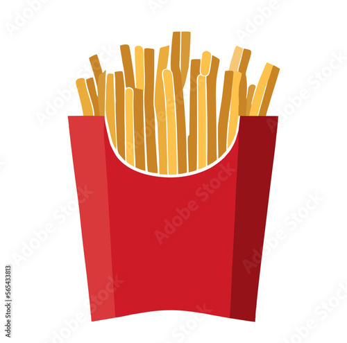 french fries in a red box