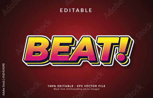 Editable Beat! text on business poster or fashion design