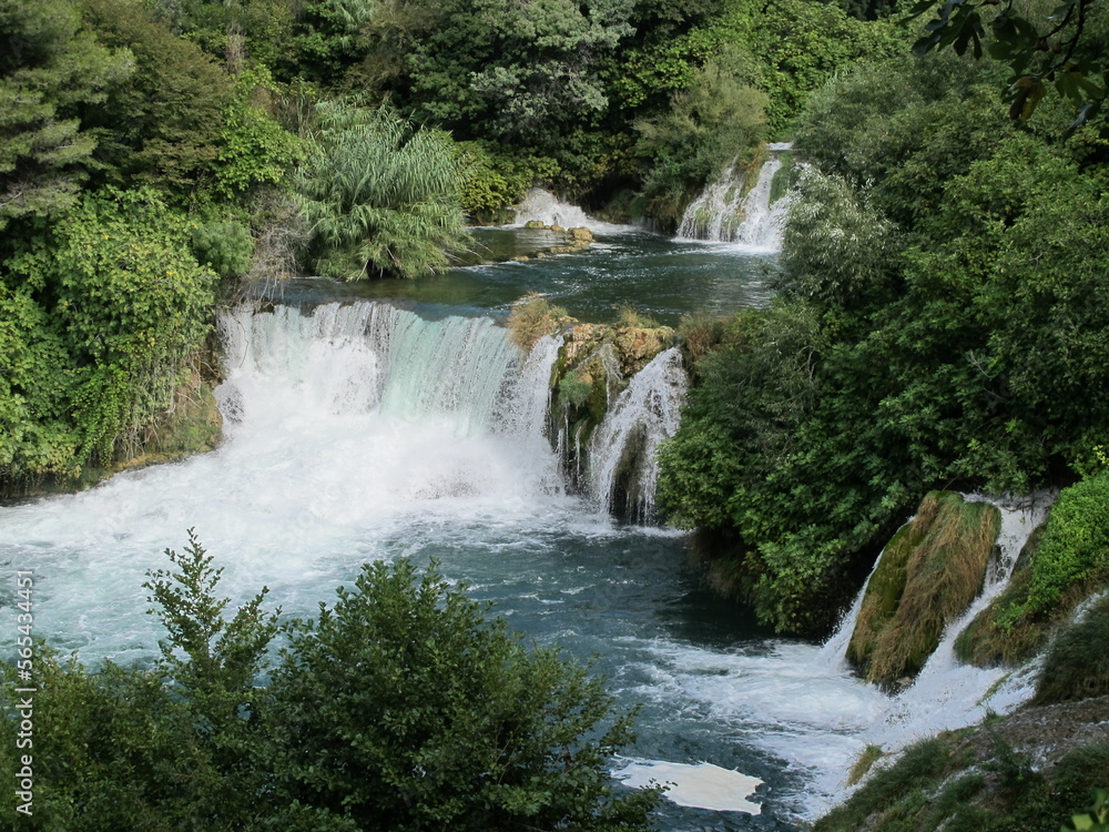 Fototapeta premium waterfall cascades in Krka National Park in Croatia