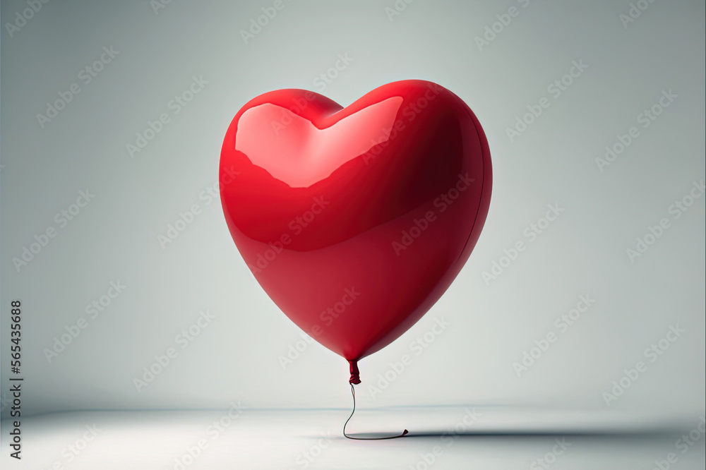 A beautiful inflatable balloon in the form of a heart.