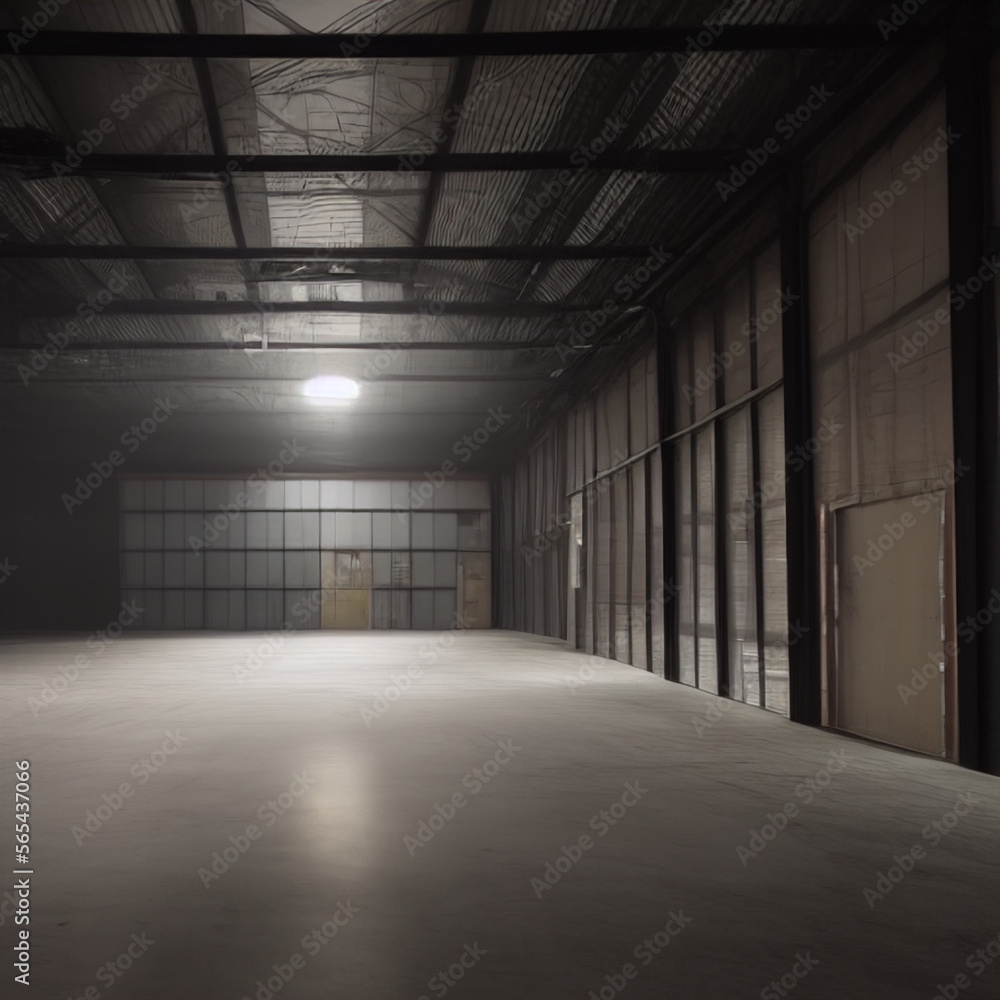 In the dark corners of an empty warehouse In the dark corners of an empty warehouse