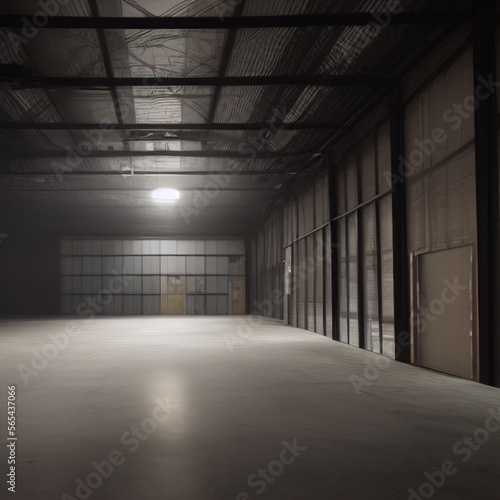 In the dark corners of an empty warehouse