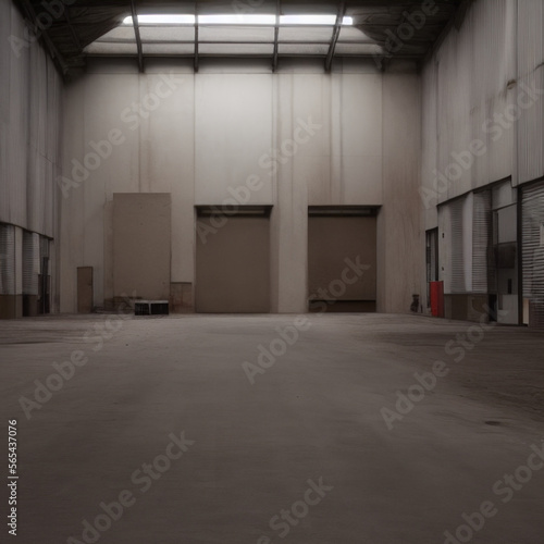 Inside a deserted warehouse, where only darkness reigns © jana