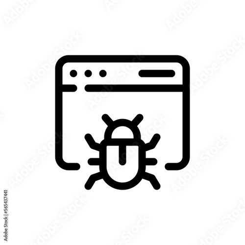 malware line icon