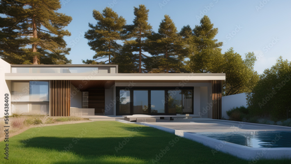modern house in the suburbs, mansion, luxurious, in the middle of the environment, Generative AI modern house in the suburbs, mansion, luxurious, in the middle of the environment, Generative AI