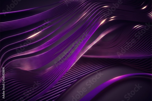 Wallpaper Mural  a purple abstract background with wavy lines and curves in the center of the image, with a black background and a purple background with a white border.  generative ai Torontodigital.ca