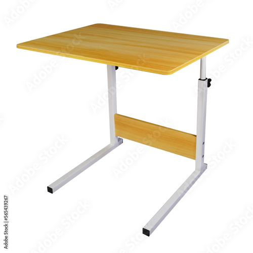 School desk isolated on the transparent background