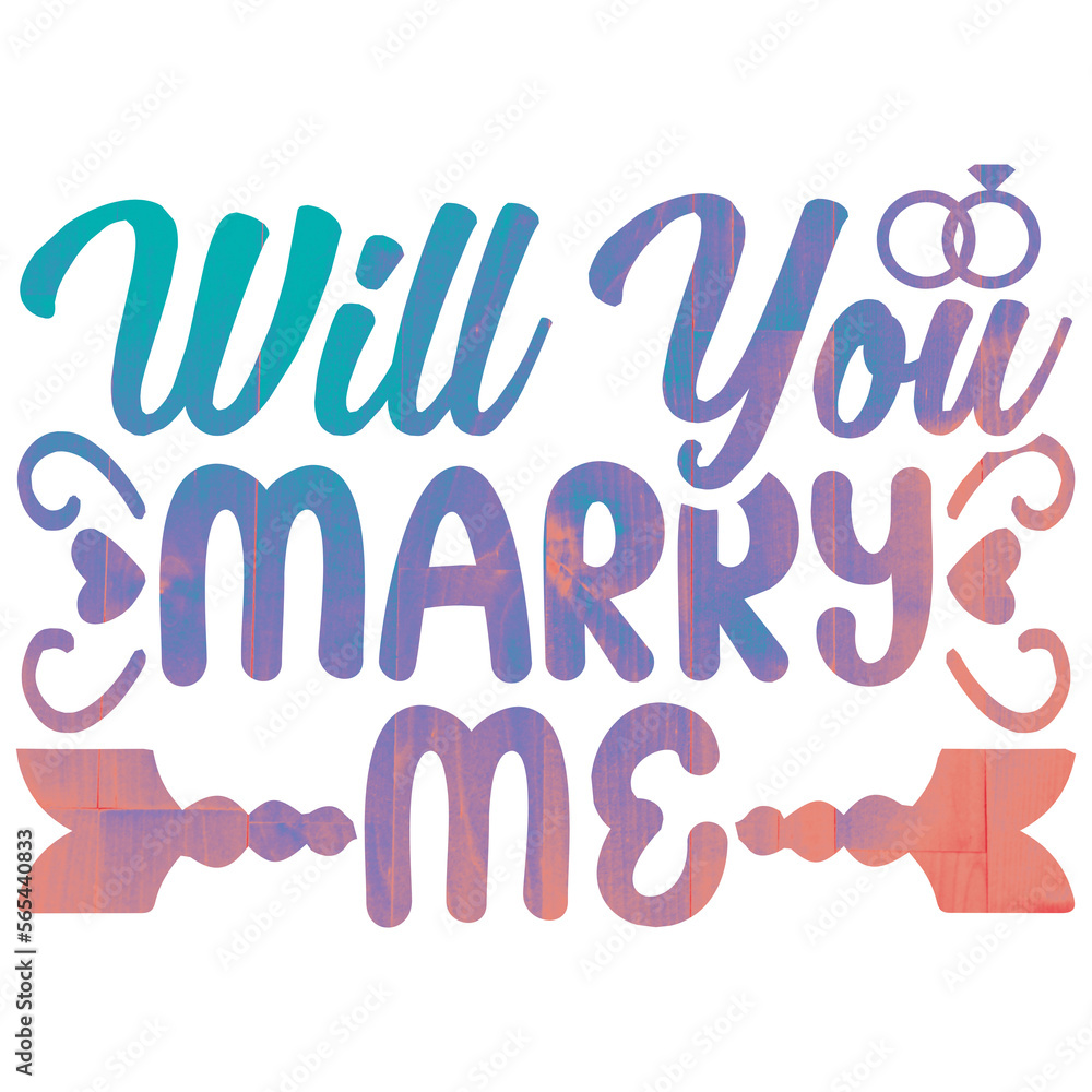 Will you marry me Quote. Gradient wedding quote 
