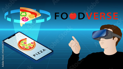 Fotografia, Obraz Foodverse, Visualizing Metaverse as the Future of Food, NFTs and Gaming