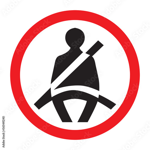 use seat belt icon isolated on white background