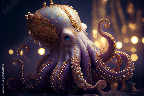 Highly Jeweled Octopus Fototapet