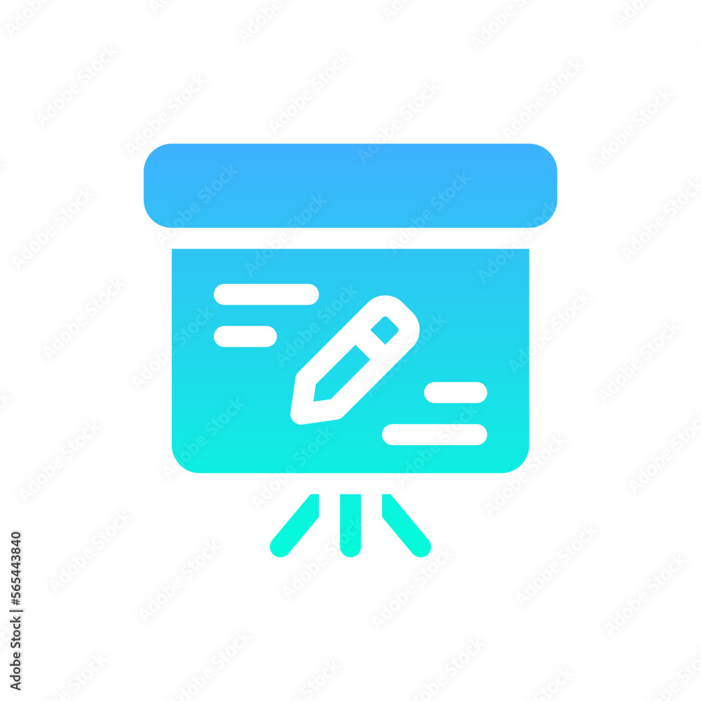presentation flat gradient icon presentation flat gradient icon