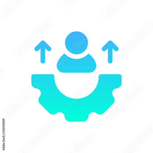 personal development flat gradient icon