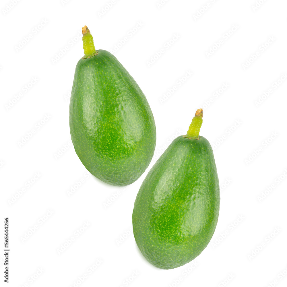 Avocado isolated on white . Collage.