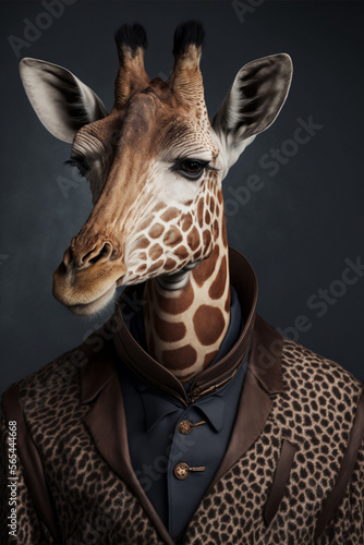 giraffe portrait © devee