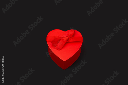 red heart shaped box for valentine s day background