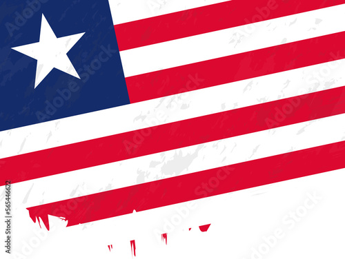 Grunge-style flag of Liberia.
