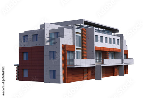 3D Apartment Building Architecture